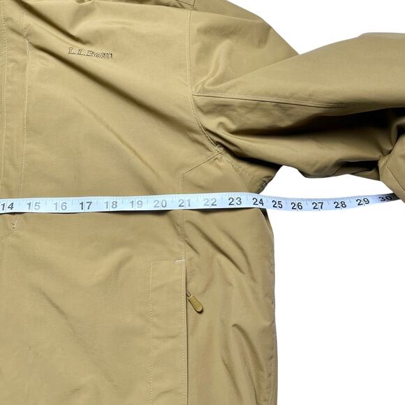 L.L. Bean | Men | Tan 3-In-1 Outdoor Nylon Sweater Fleece Hooded Jacket | L Reg - Picture 7 of 15